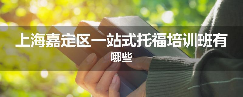 上海嘉定区一站式托福培训班有哪些