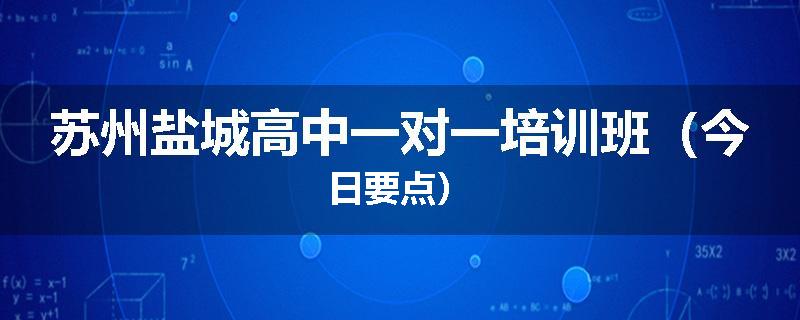 苏州盐城高中一对一培训班（今日要点）