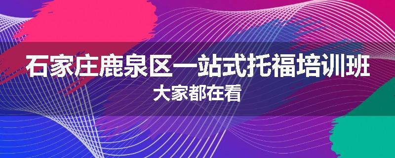 石家庄鹿泉区一站式托福培训班大家都在看