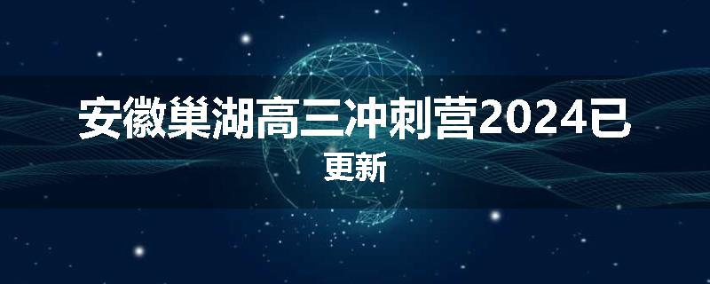 安徽巢湖高三冲刺营2024已更新