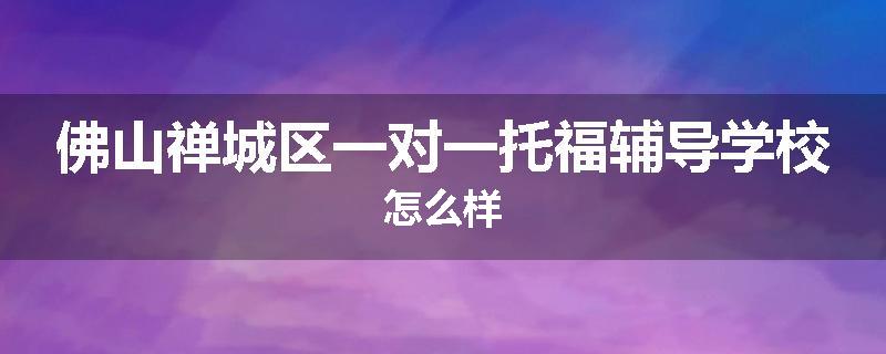 佛山禅城区一对一托福辅导学校怎么样