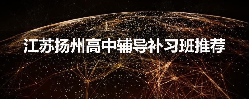 江苏扬州高中辅导补习班推荐