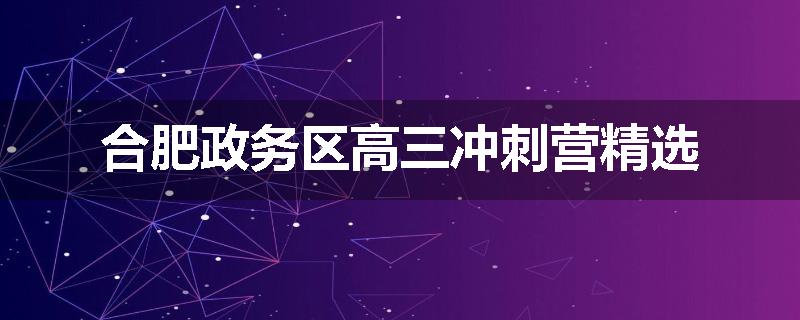 合肥政务区高三冲刺营精选