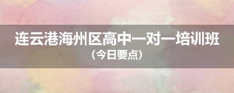 连云港海州区高中一对一培训班（今日要点）