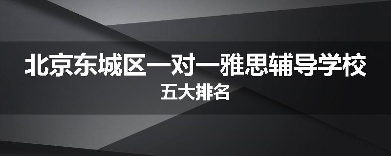 北京东城区一对一雅思辅导学校五大排名