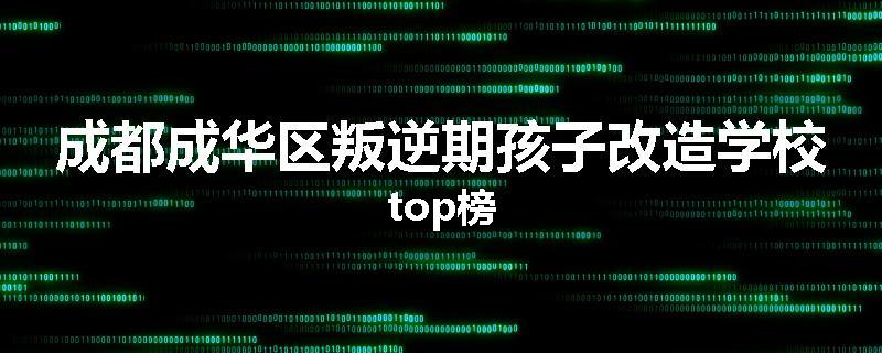 成都成华区叛逆期孩子改造学校top榜