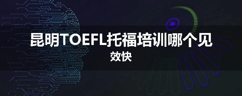 昆明TOEFL托福培训哪个见效快