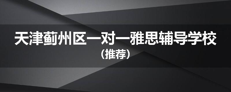 天津蓟州区一对一雅思辅导学校（推荐）