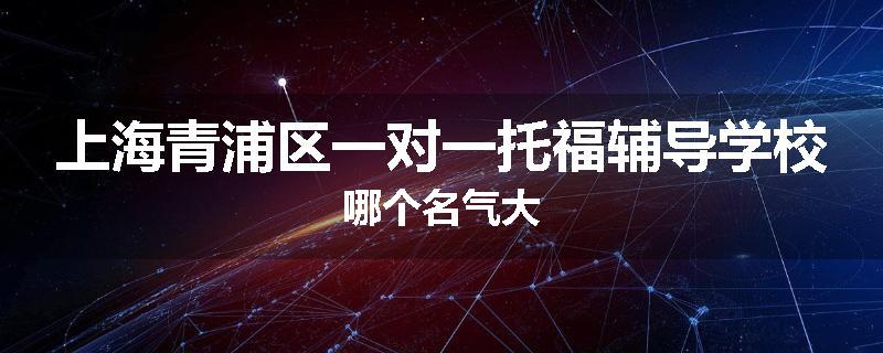 上海青浦区一对一托福辅导学校哪个名气大