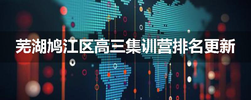 芜湖鸠江区高三集训营排名更新