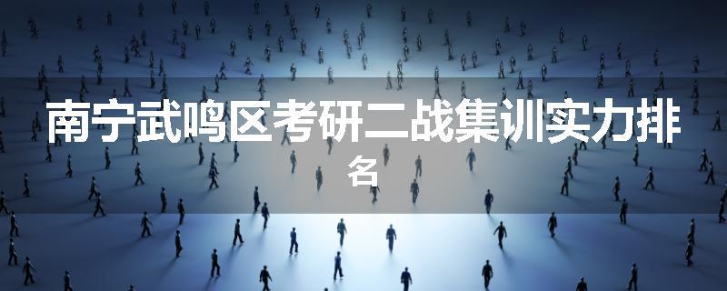 南宁武鸣区考研二战集训实力排名