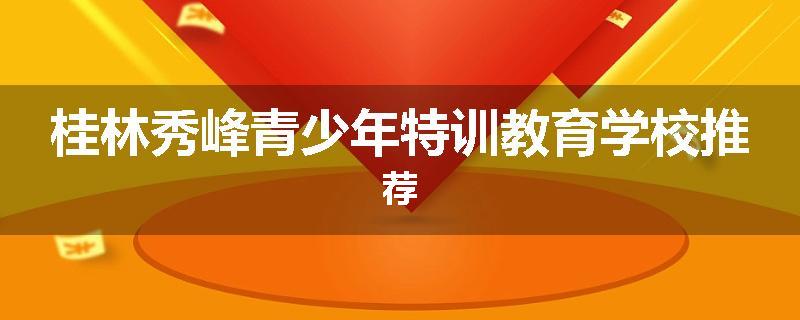 桂林秀峰青少年特训教育学校推荐