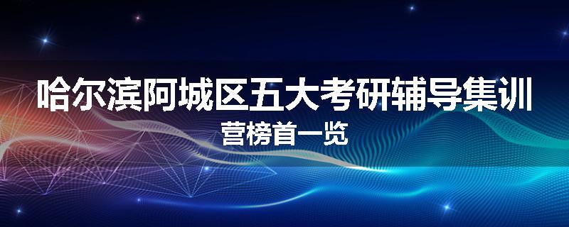 哈尔滨阿城区五大考研辅导集训营榜首一览