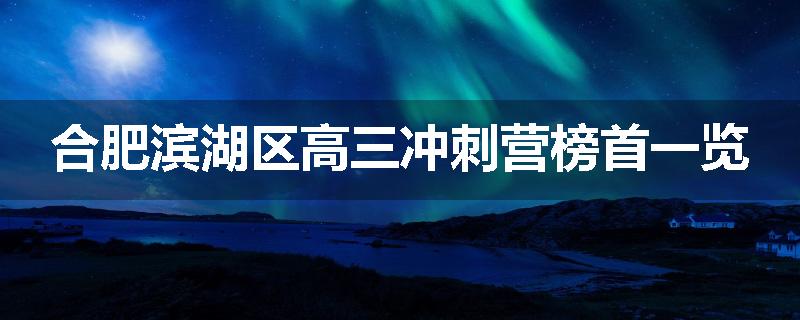 合肥滨湖区高三冲刺营榜首一览