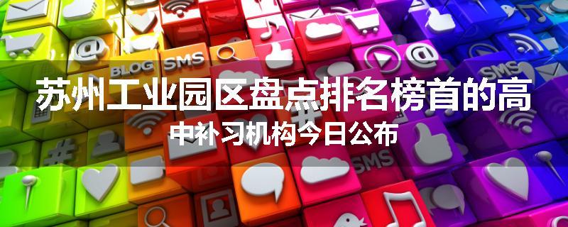 苏州工业园区盘点排名榜首的高中补习机构今日公布