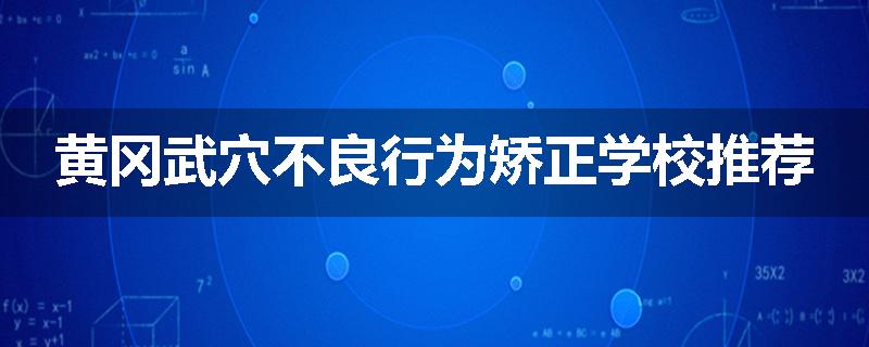 黄冈武穴不良行为矫正学校推荐