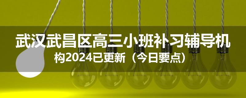 武汉武昌区高三小班补习辅导机构2024已更新（今日要点）