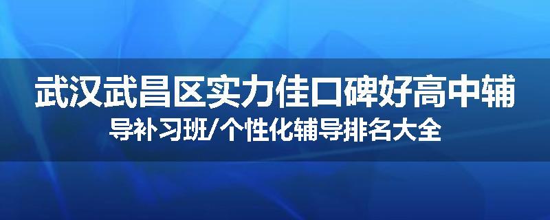 武汉武昌区实力佳口碑好高中辅导补习班/个性化辅导排名大全