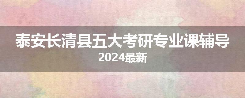 泰安长清县五大考研专业课辅导2024最新