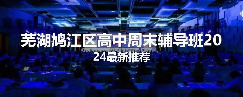 芜湖鸠江区高中周末辅导班2024最新推荐