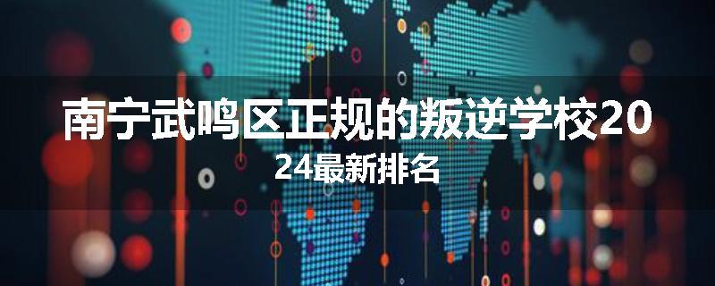 南宁武鸣区正规的叛逆学校2024最新排名