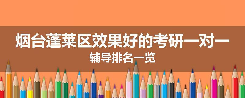 烟台蓬莱区效果好的考研一对一辅导排名一览