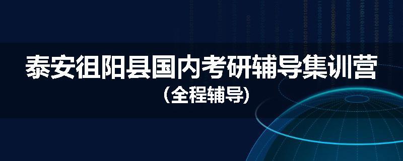 泰安徂阳县国内考研辅导集训营（全程辅导)
