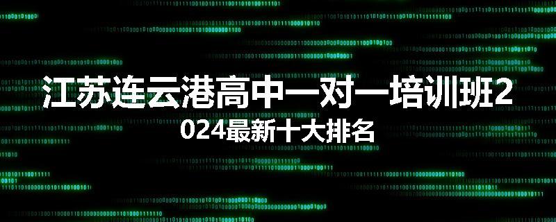 江苏连云港高中一对一培训班2024最新十大排名