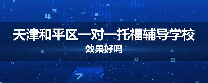 天津和平区一对一托福辅导学校效果好吗