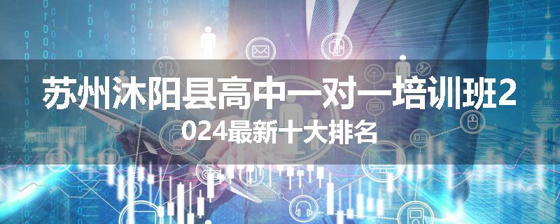 苏州沐阳县高中一对一培训班2024最新十大排名