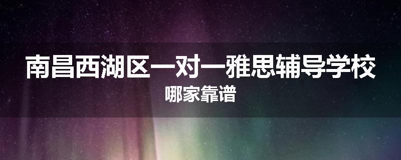 南昌西湖区一对一雅思辅导学校哪家靠谱