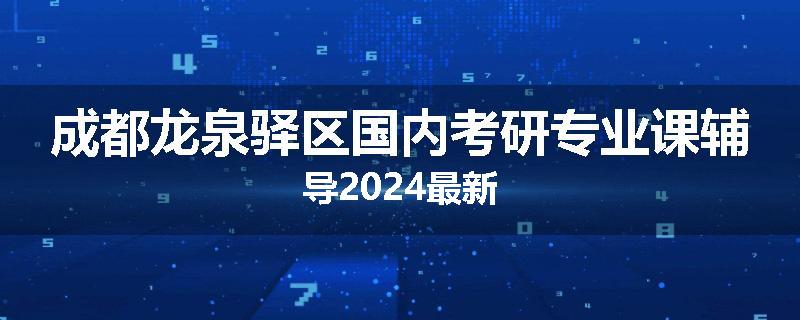 成都龙泉驿区国内考研专业课辅导2024最新
