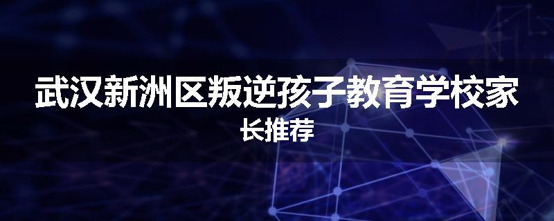 武汉新洲区叛逆孩子教育学校家长推荐