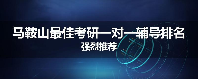 马鞍山最佳考研一对一辅导排名强烈推荐