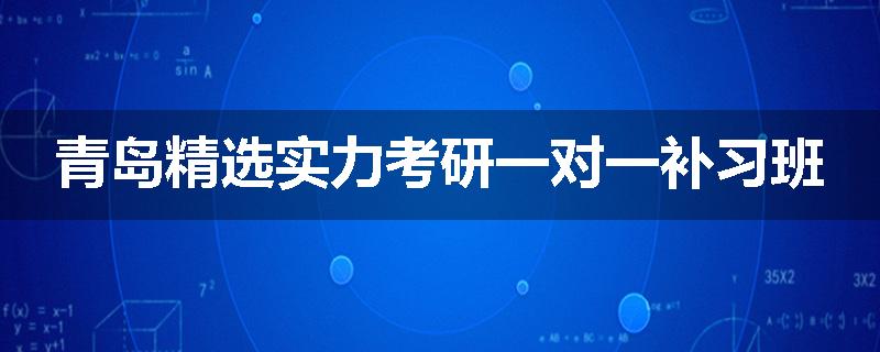 青岛精选实力考研一对一补习班