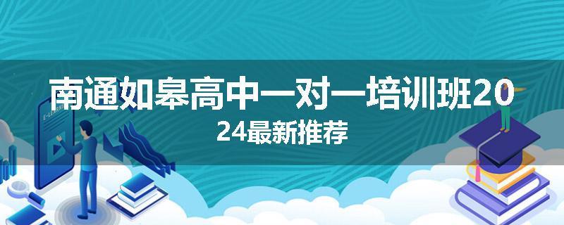 南通如皋高中一对一培训班2024最新推荐