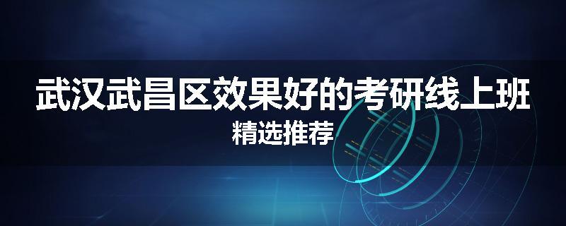 武汉武昌区效果好的考研线上班精选推荐