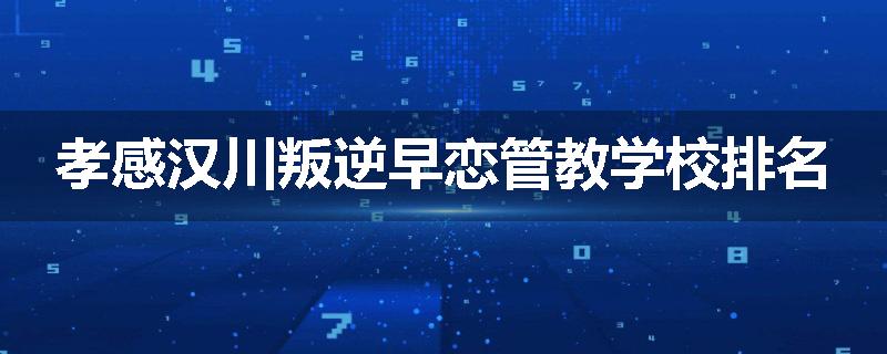 孝感汉川叛逆早恋管教学校排名
