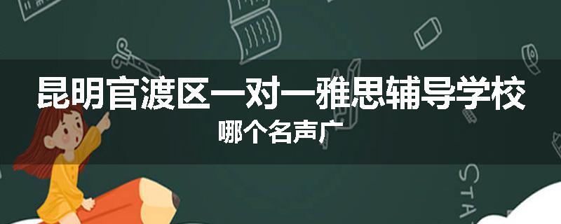 昆明官渡区一对一雅思辅导学校哪个名声广