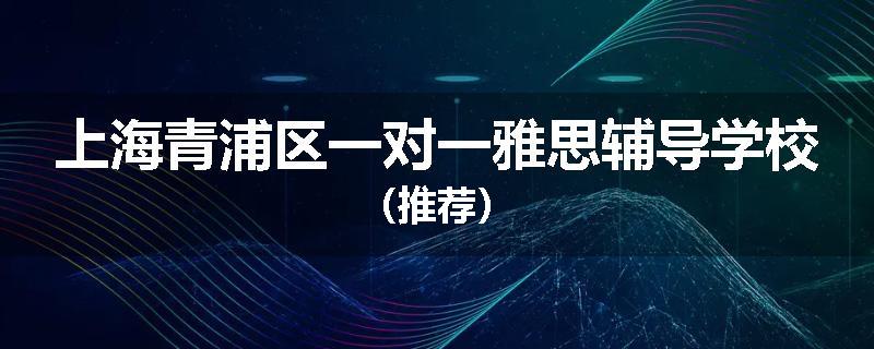 上海青浦区一对一雅思辅导学校（推荐）