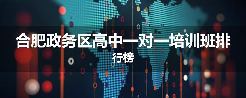 合肥政务区高中一对一培训班排行榜