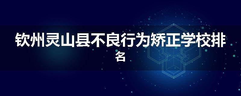 钦州灵山县不良行为矫正学校排名