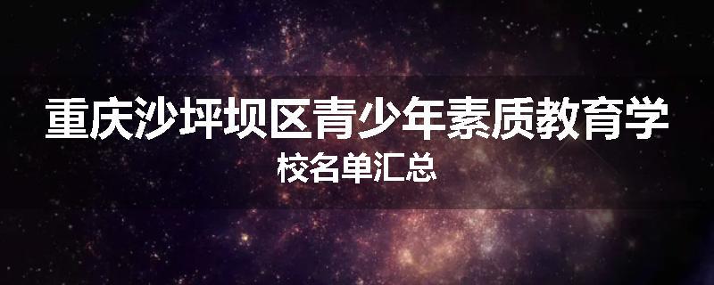 重庆沙坪坝区青少年素质教育学校名单汇总