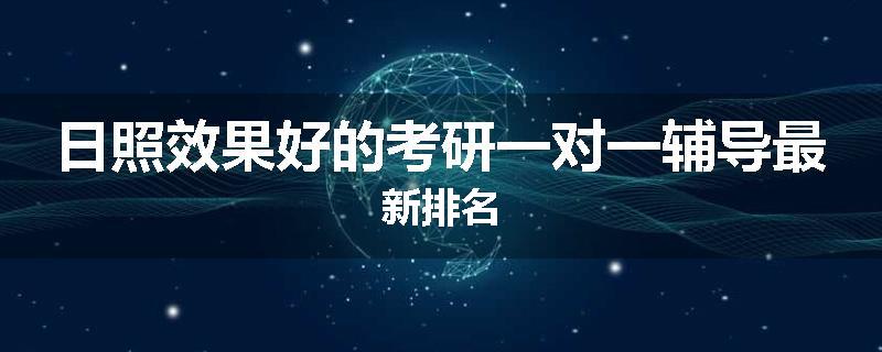 日照效果好的考研一对一辅导最新排名