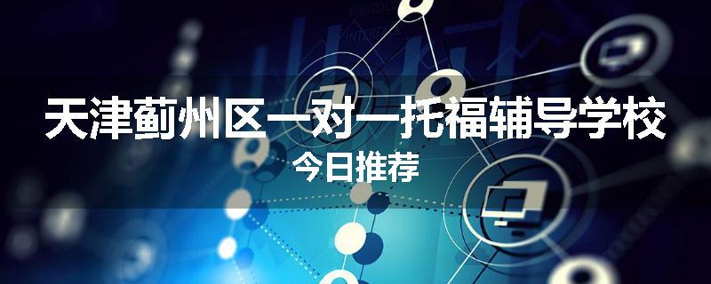 天津蓟州区一对一托福辅导学校今日推荐