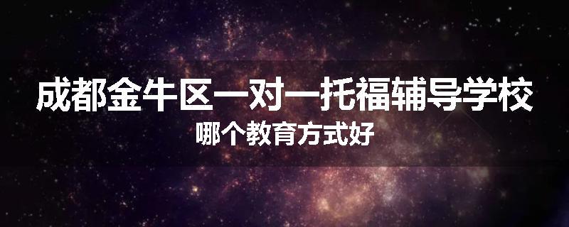 成都金牛区一对一托福辅导学校哪个教育方式好