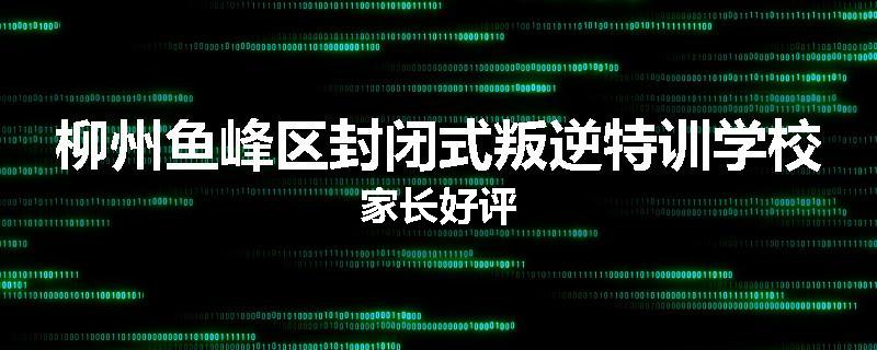 柳州鱼峰区封闭式叛逆特训学校家长好评