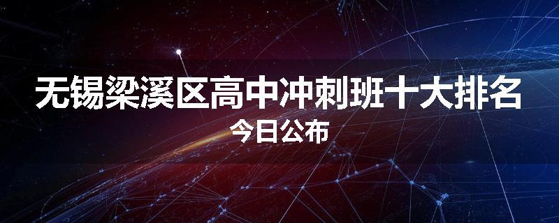 无锡梁溪区高中冲刺班十大排名今日公布