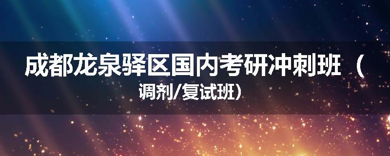 成都龙泉驿区国内考研冲刺班（调剂/复试班）