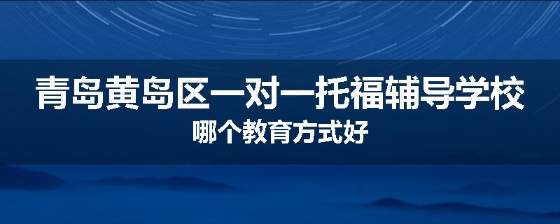 青岛黄岛区一对一托福辅导学校哪个教育方式好
